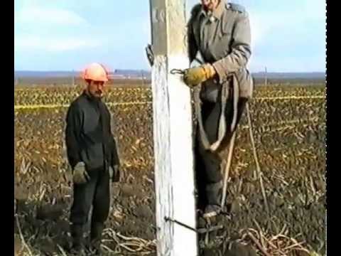 Замена линейного разъединителя на жб опоре ВЛ 10кВ вручную