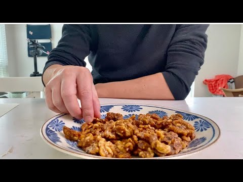 史上最简单香酥核桃 蛋白酥脆法 蓬松无油 不看樵夫吃光了哈【田园时光美食】