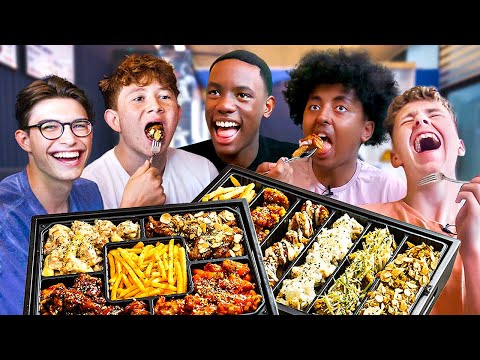 British Highschoolers try 11 types of Korean Fried Chicken!!