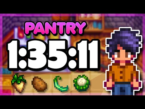I finished the Pantry as fast as possible in Stardew Valley!