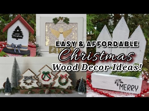 EASY & AFFORDABLE CHRISTMAS WOOD DECOR IDEAS!~Dollar Tree & Scrap Wood GORGEOUS Christmas DIYS!