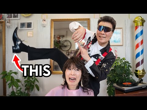 This Japanese barber cuts hair in the WEIRDEST way...