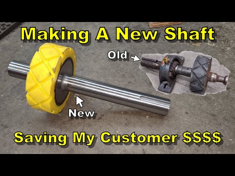 Making A Replacement Spindle From Solid Steel | Manual Machining To Save The Customer $ Thousands