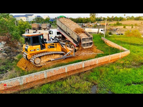 Nicely Exciting NEW Project FULLY Dozer Shantui Cutting Slope Landfilling Proficiency Team Truck 25T