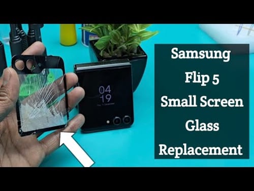 Samsung Galaxy Z Flip 5 Display Glass Change. Flip 5 Small screen Glass Replacement