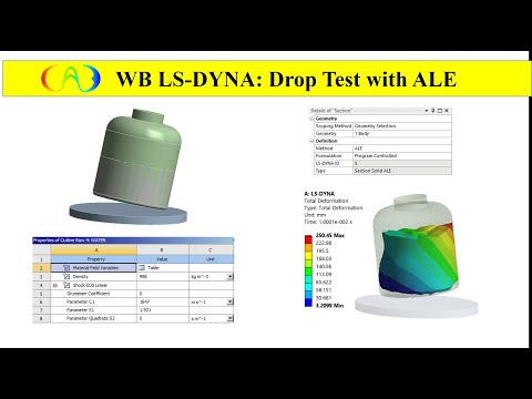 ANSYS WB LS DYNA: Drop test a Liquid with ALE method