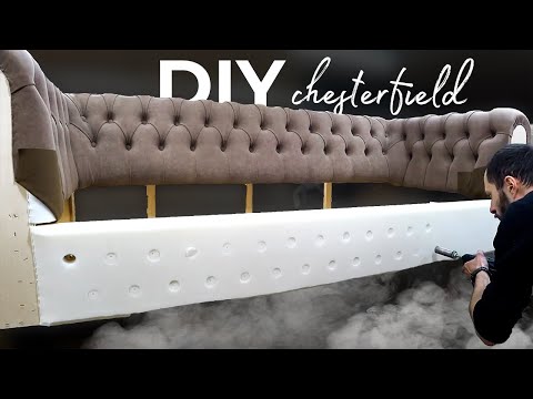 Classic upholstery on the Chesterfield sofa