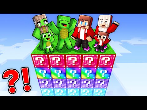 Can Mikey Family and JJ Family Survive a Lucky Chunk in Minecraft (Maizen)