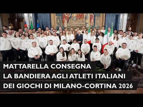 Mattarella consegna la Bandiera agli atleti di Milano-Cortina 2026
