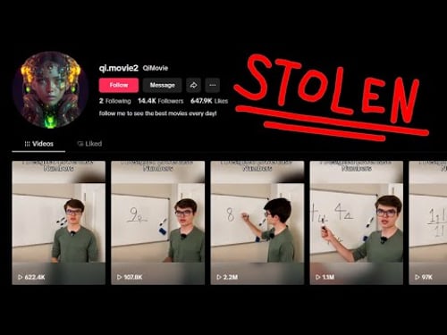 this tiktok account is stealing all my videos