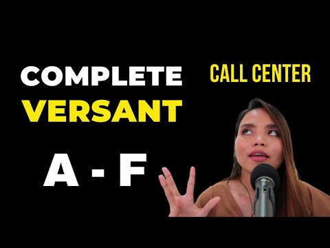 Versant Test & Practice from Parts A to F | Call Center