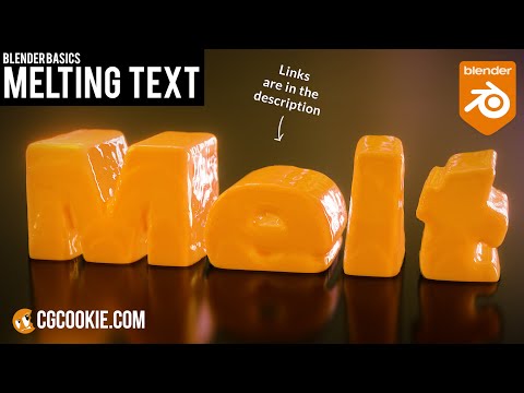 How To Melt Text - Blender Tutorial