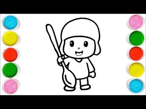 Pocoyo And Pato Cartoon Drawing, Painting & Coloring For Kids and Toddlers_ Child Art