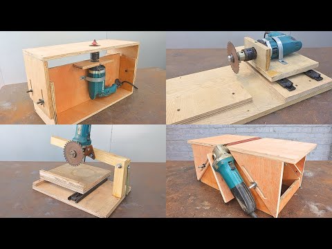 Top 4 ideas for homemade angle grinder hand drills / Great woodworking tips for you