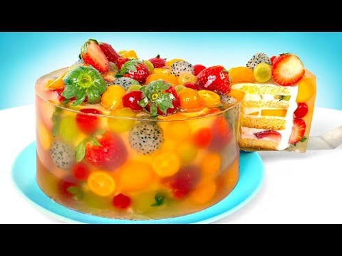 The Tastiest Jelly Cheesecake With Fruit | Baking Tutorial