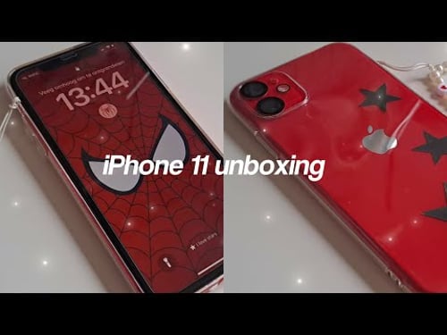 iPhone 11 unboxing (red, 128 GB) ❤️
