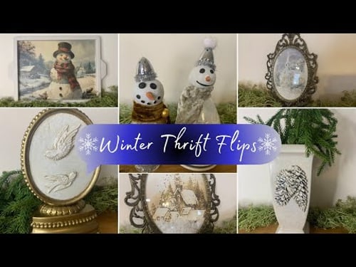 Thrift Store Winter Makeovers Using What I Had