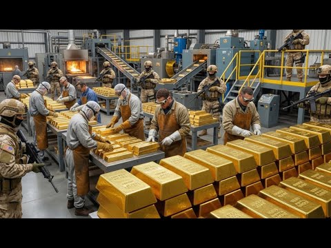 Inside the Gold Refining Plant | How Rock Turns Into Pure 24K GOLD Bars (Full Process)