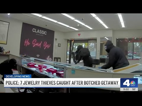 7 jewelry store thieves caught after botched getaway in Orange County
