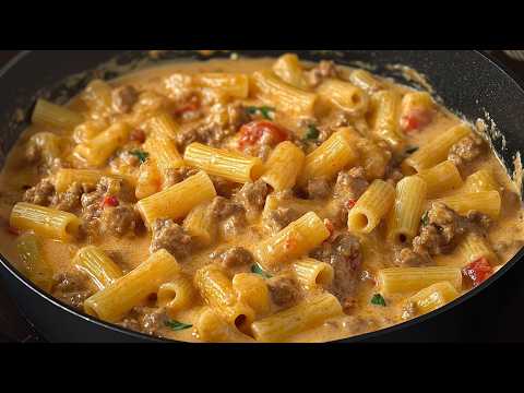Incredibly delicious pasta with minced meat in 15 minutes! The simplest recipe for dinner!