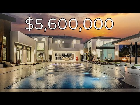 Inside a No HOA $5,600,000 Luxury Las Vegas Compound with 20+ Car Garage!