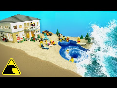 Super Rich VS Tsunami - LEGO Dam Breach Experiment