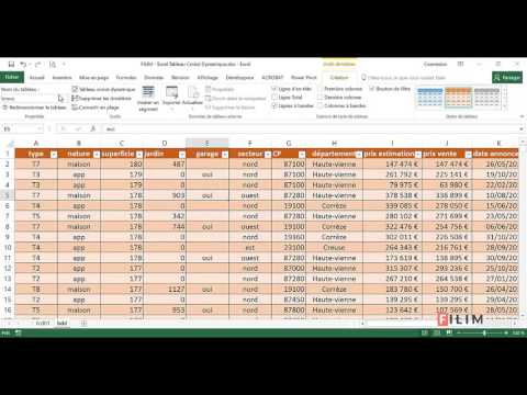 Excel - 3 Avancé - Cours Tableau Croisé Dynamique 1