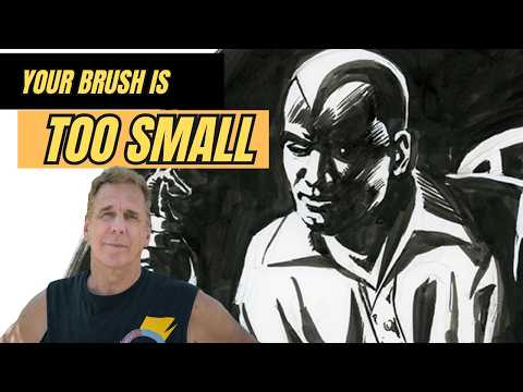 Inking Doc Savage While Explaining My Technique