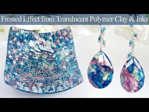 This is the best polymer clay technique - Stained Glass Effect with Translucent Clay & Alcohol Inks
