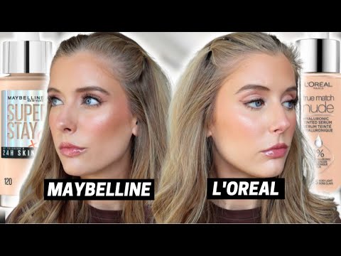 Maybelline Super Stay 24 Hour Skin Tint vs. L'Oreal True Nude Match Hyaluronic Tinted Serum!