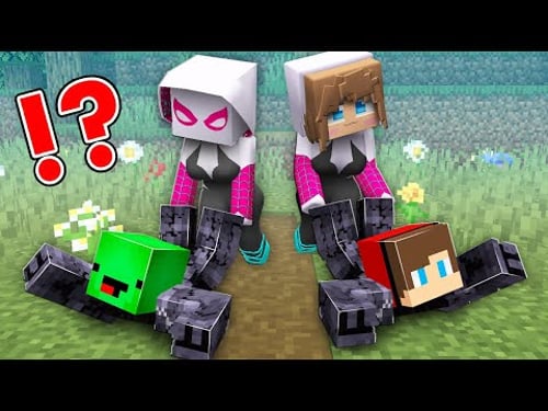 NEW SPIDER Girls TRAPPED for VENOM JJ and Mikey in Minecraft - Maizen