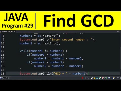 Java Program #29 - Find GCD of two Numbers in Java