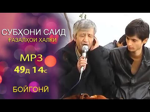 Субхони Саид газалхо ДАР бораи дунёи имруза