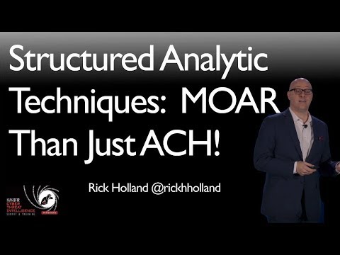 There Is MOAR To Structured Analytic Techniques Than Just ACH! - SANS CTI Summit 2018