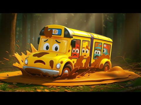 哦 ,不 !校车在上学的路上弄脏了 !| 洗车