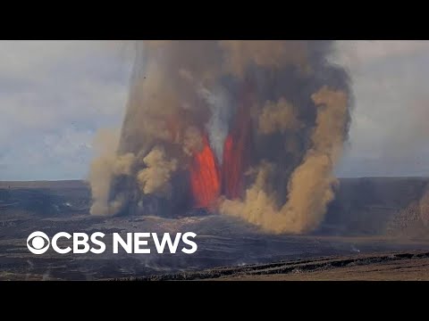 Watch: Hawaii's Kilauea volcano erupts, sending glassy fragments, ash into the air
