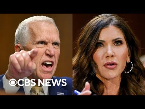Sen. Tillis scolds Noem for leadership "disaster," brings up her killing dog and goat