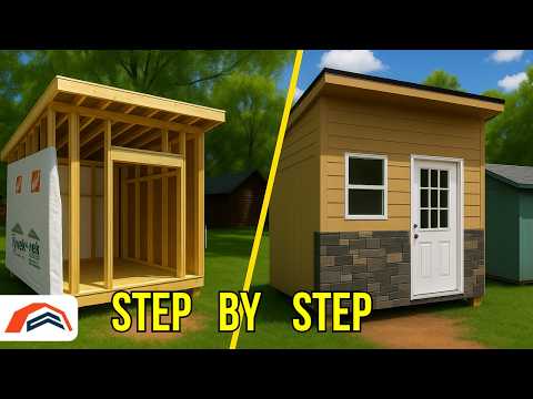 World's BEST LOOKING 8x8 Modern Shed Come Together – Full Build