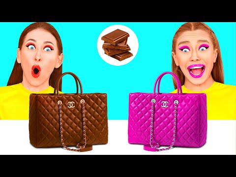 Челендж. Шоколадна Їжа vs Справжня Їжа | Кухонні Лайфхакі та Хитрощі BaRaDa Challenge