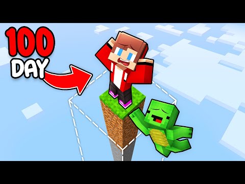 Mikey and JJ Survived 100 Days in an EXPANDING WORLD in Minecraft (Maizen)