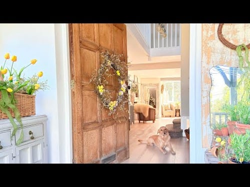 Spring ENTRYWAY Decor Ideas 🌼 Porch, Hall & Mirror Wall DIY🪞