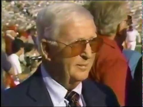 John McKay at 1987 USC v UCLA game
