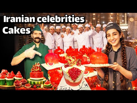 These IRANIAN YALDA Celebration Cakes Will Amaze You 😮Decorating 3,000 Cakes in One Day