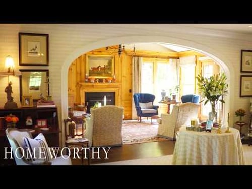 Ralph Lauren inspired interiors layered with rich textures, classic patterns, and collected pieces.