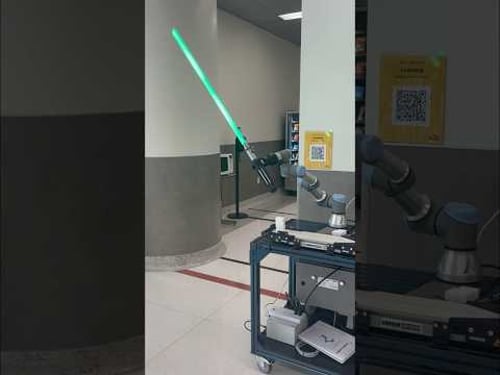 Robot Arm With a Lightsaber