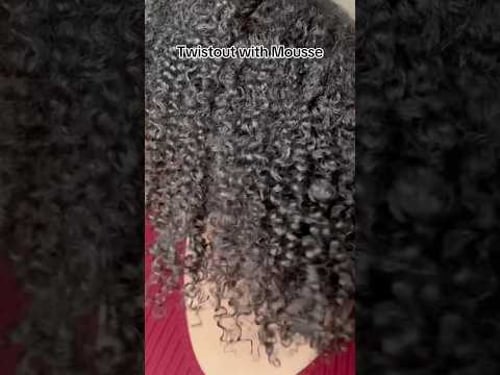 TWISTOUT WITH MOUSSE ✨💖 #curlyhair #naturalhair #twistout #mousse