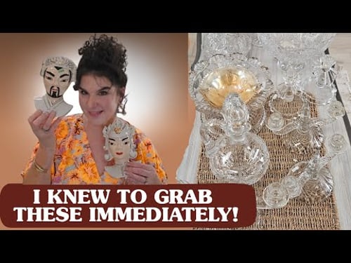 I knew to grab these when I saw them! + Mom's antique hearth decor collection.