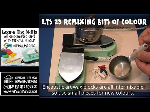 LEARN THE SKILLS OF ENCAUSTIC ART 23 : REMIXING BITS OF WAX COLOUR with Michael Bossom