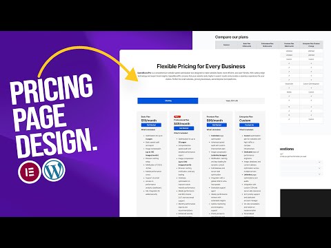 Create Custom Pricing Tables & Pages in Elementor for FREE