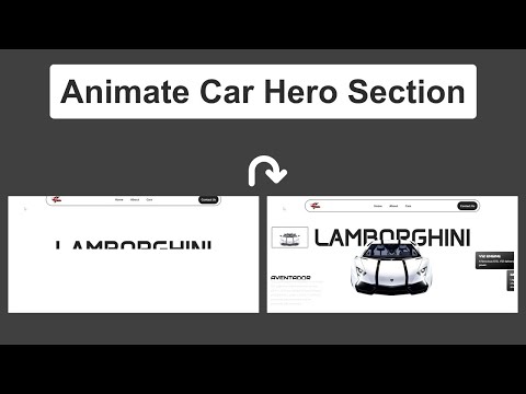 How To Animate Car Hero Section in React 19 + Tailwind v4 — Slide, Fade & Pop FX